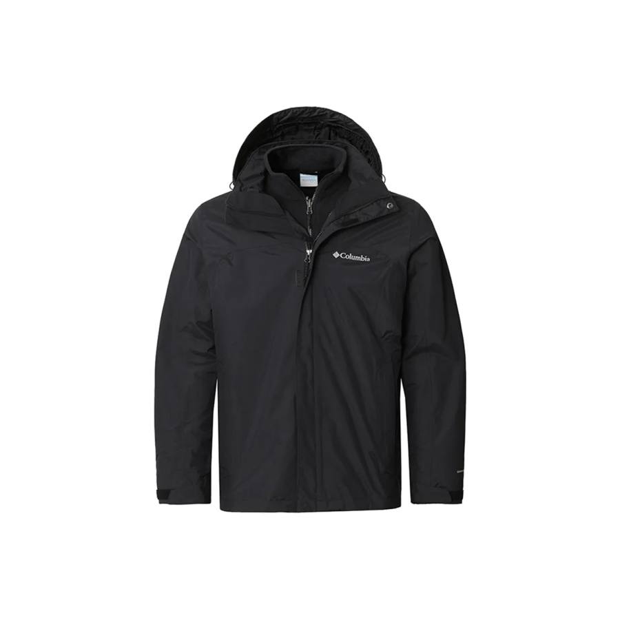 Columbia MISSION AIR Waterproof And Windproof To Keep Warm Windbreaker Jacket Men's Black