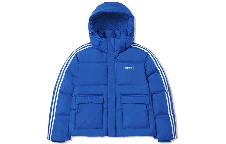 Nerdy Nerdy Down Jackets Unisex Blue Hooded Thickened Other