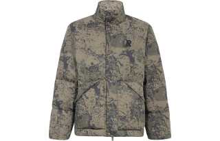 Represent Camouflage Printed High-Neck Puffer Jacket