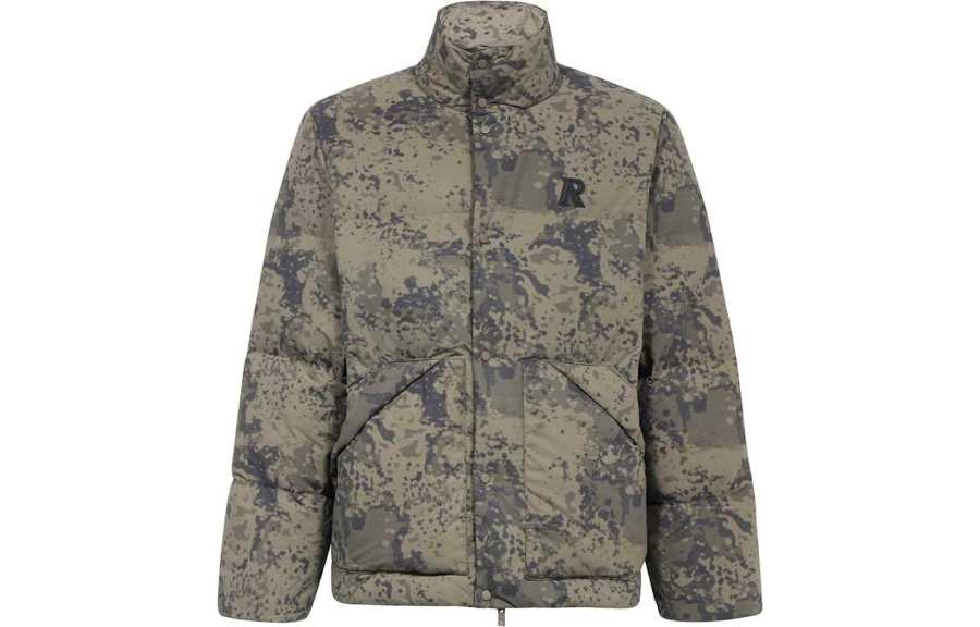 REPRESENT Represent Camouflage Printed High-Neck Puffer Jacket