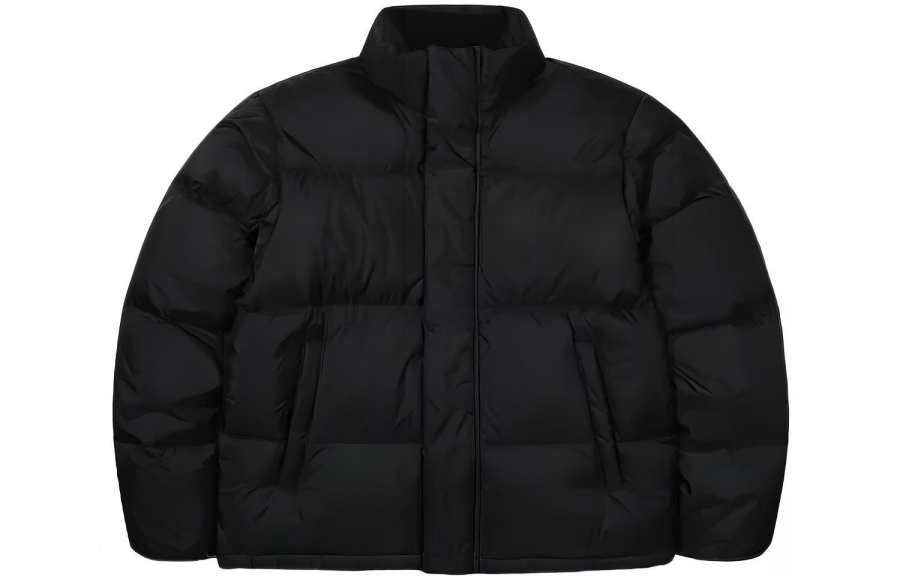 FILA FILA Down Jackets Unisex Black Stand Collar Moderate Puffer Jacket