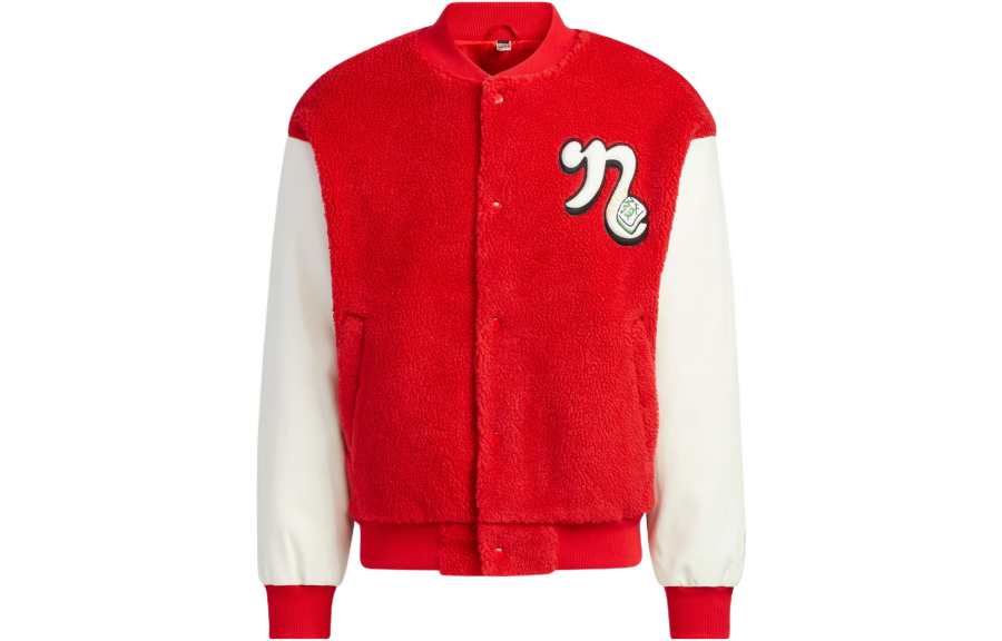 Adidas Neo Velvet Jackets Unisex Red Stand Collar Moderate