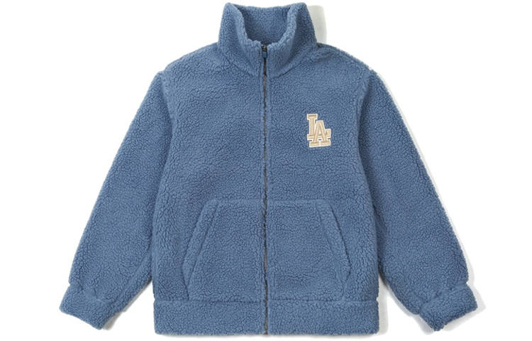 MLB MLB Velvet Jackets Unisex Blue Stand Collar Thickened