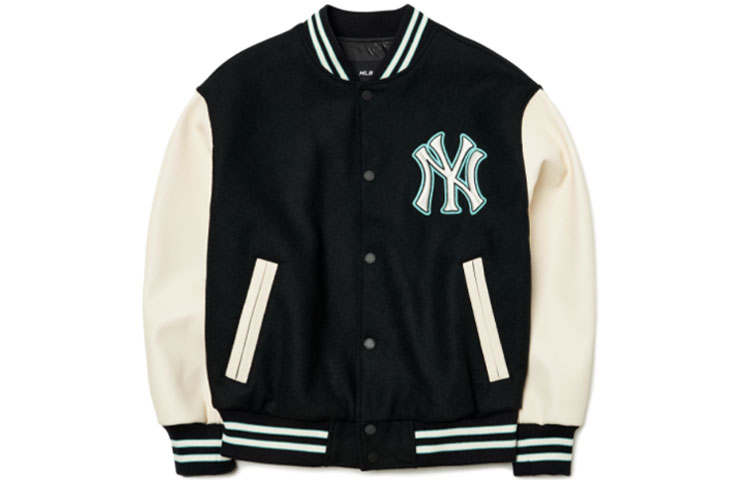 MLB MLB Base Logo Baseball Jerseys Unisex Black Baseball Collar Moderate Straight Fit