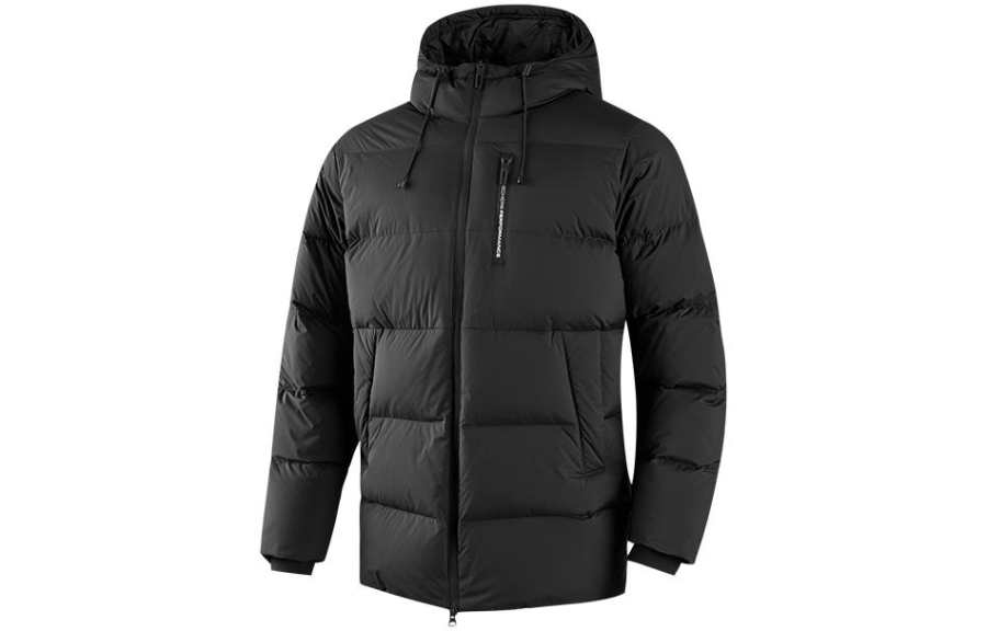 Skechers Down Jackets Men's Black Hooded Moderate Other