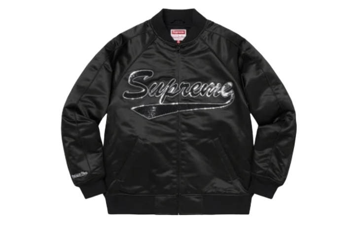 Supreme Supreme Mitchell & Ness Sequin Logo Varsity Jacket