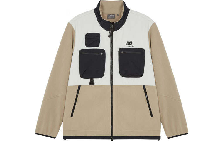 New Balance New Balance Velvet Jackets Unisex Khaki Stand Collar Moderate