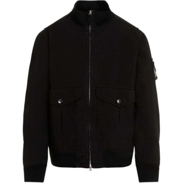 STONE ISLAND STONE ISLAND Logo Patch Zip Up Bomber Jacket