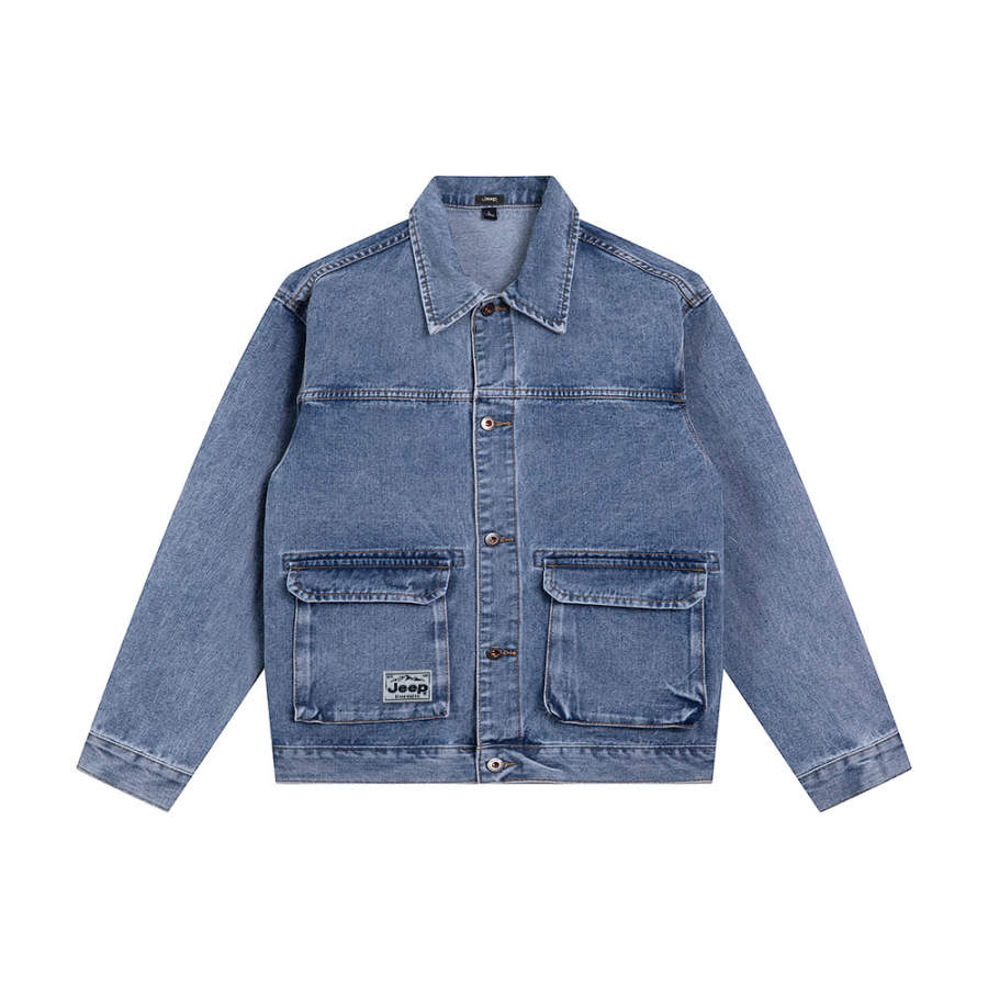 Jeep Moxima Lifestyle Denim Jacket Unisex Ice Blue