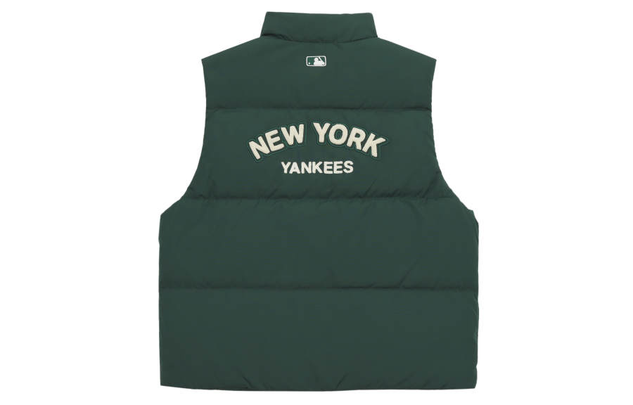 MLB Preppy Style Collection New York Yankees Down Vest Unisex Dark Green