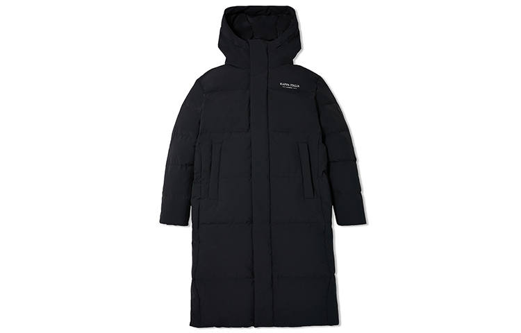 Kappa Down Jackets Men's Black 990 Hooded Moderate Puffer Jacket