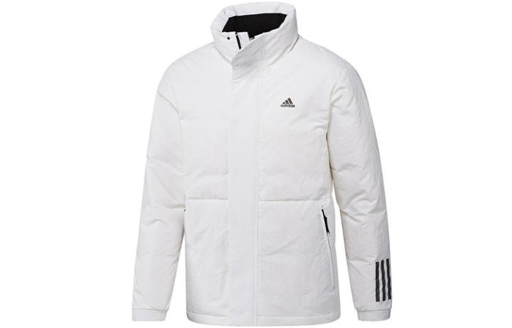 Adidas Adidas Down Jackets Men's White Stand Collar Moderate Puffer Jacket