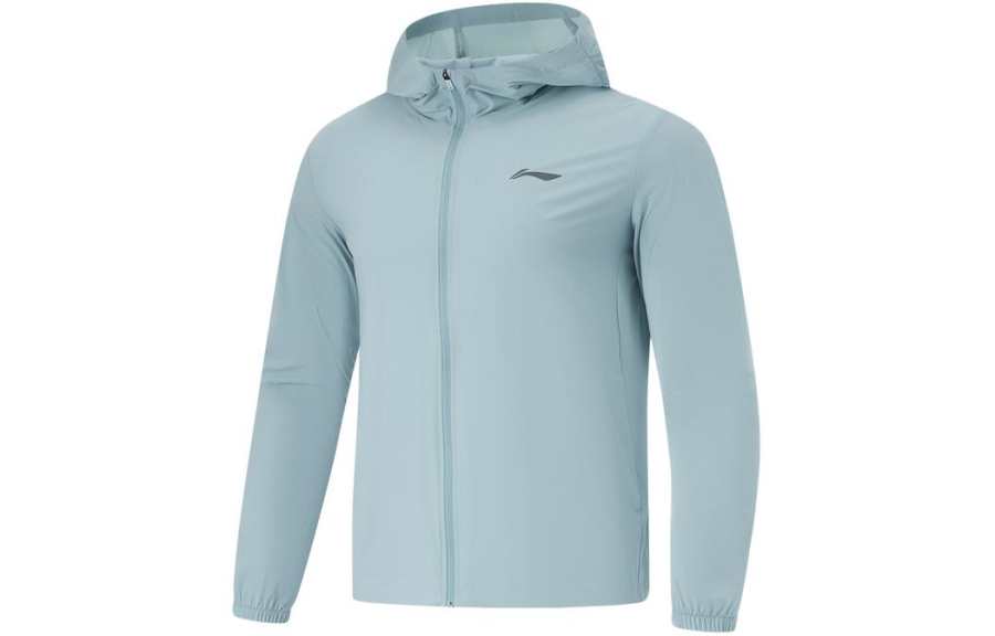 Li-Ning Li Ning Breathable UV Protection Cooling Sun Protection Clothing Men's Fish Eye Green
