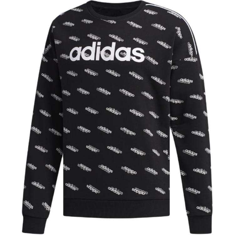 Adidas Adidas Sweatshirts Men's Black Crew Neck Moderate