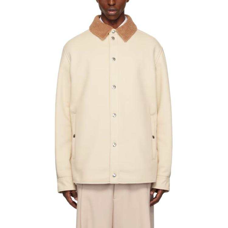 Moncler faux-shearling collar shirt jacket