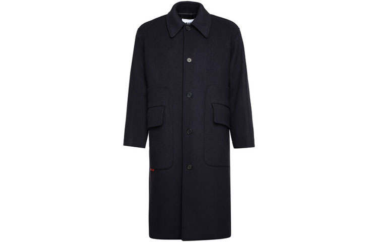 MSGM MSGM Coats Men's Black Lapel Moderate Straight Fit