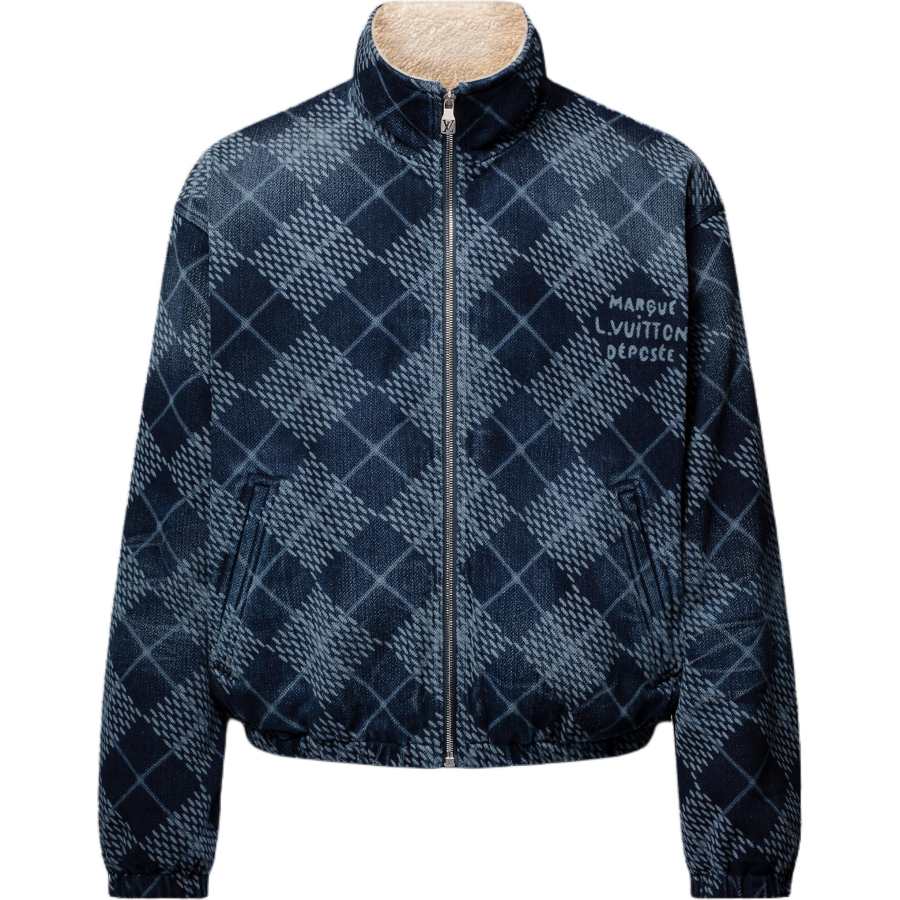 LOUIS VUITTON Lv Denim Fleece Blouson