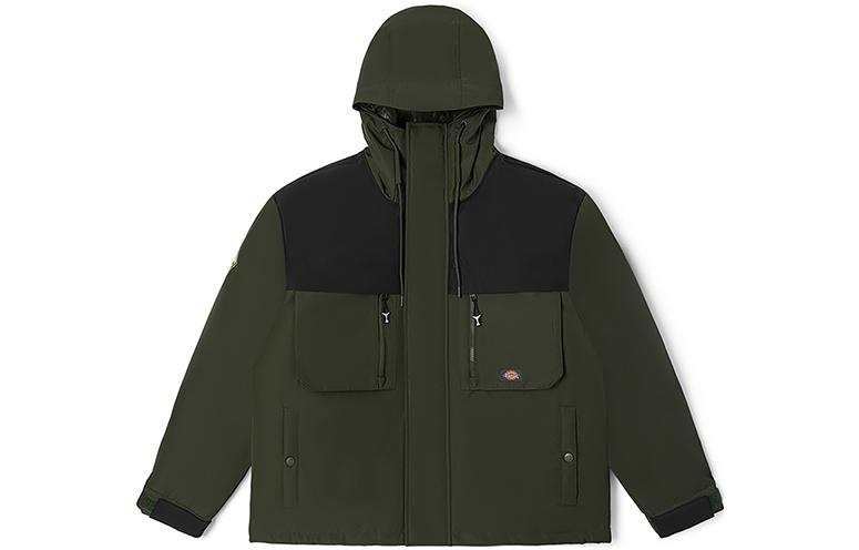 Dickies Down Jackets Unisex Army Green Hooded Moderate Other