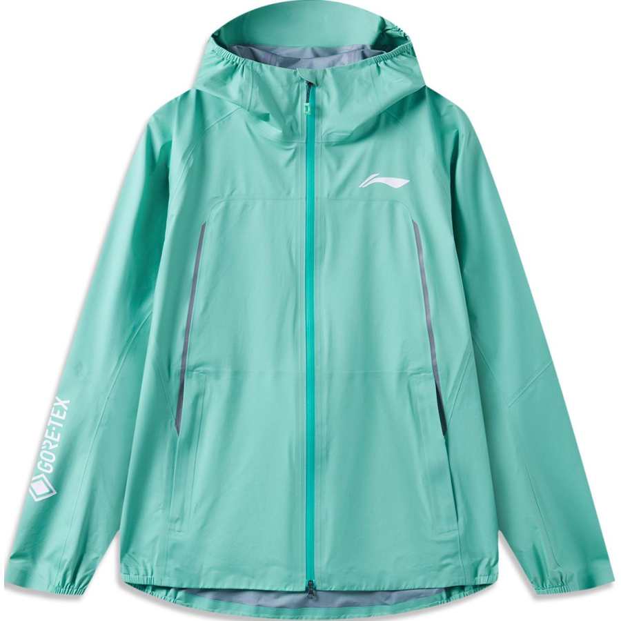 Li-Ning Li Ning Running Collection Waterproof, Windproof, And Breathable Windbreaker Jacket Unisex Emerald Green