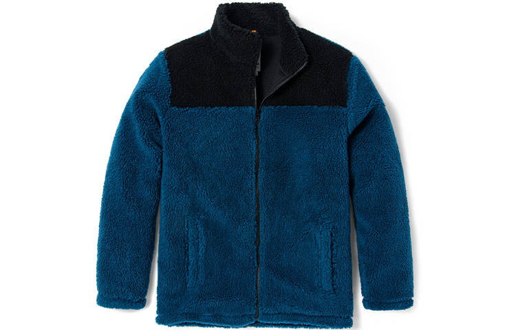 Timberland Velvet Jackets Men's Medium Blue Stand Collar Thickened And Fleece Lined