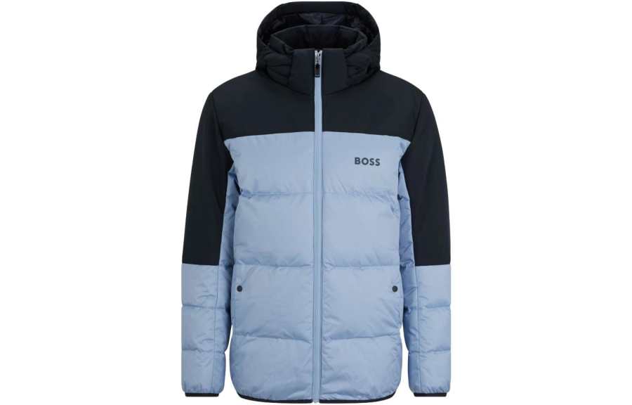 HUGO BOSS Jackets Men's Blue Hooded Moderate Other