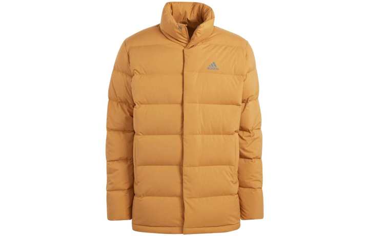 Adidas Adidas Helionic Down Jackets Men's Wheat Brown Stand Collar Moderate