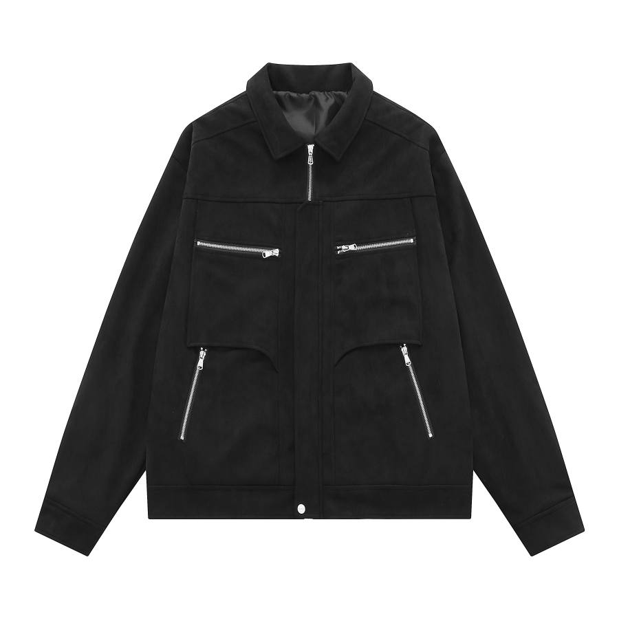 Duamin Jackets Unisex Black Lapel Moderate Other