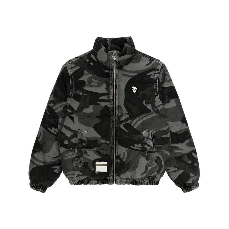 Aape Aape By *A Bathing APE® Logo patch Camouflage pattern Down Jacket