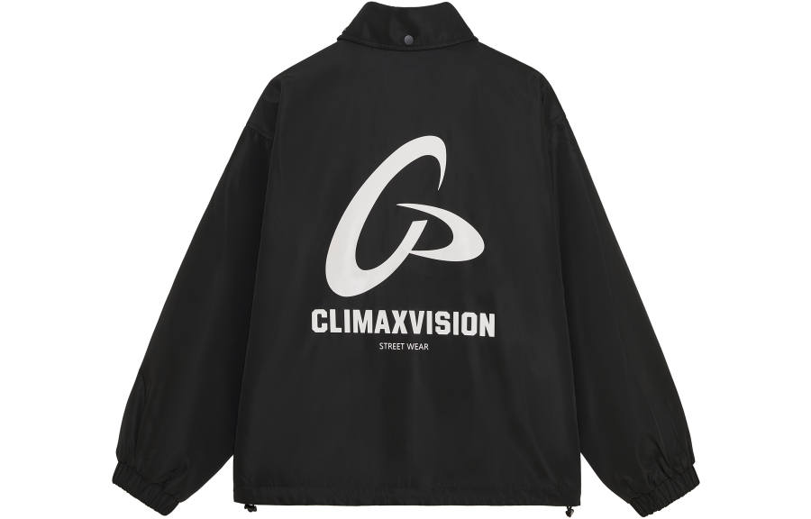 CLIMAX VISION Frisbee Collection Jackets Unisex Black Stand Collar Moderate Workwear