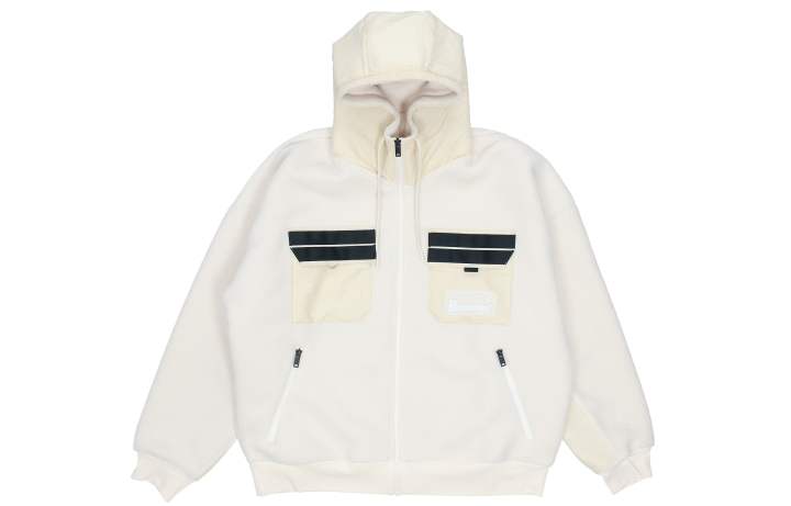 Jordan Jordan Velvet Jackets Men's Light Ivory White Hooded Moderate
