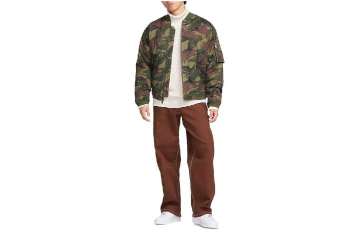 Nike Nike Jackets Men's Olive Stand Collar Moderate Other