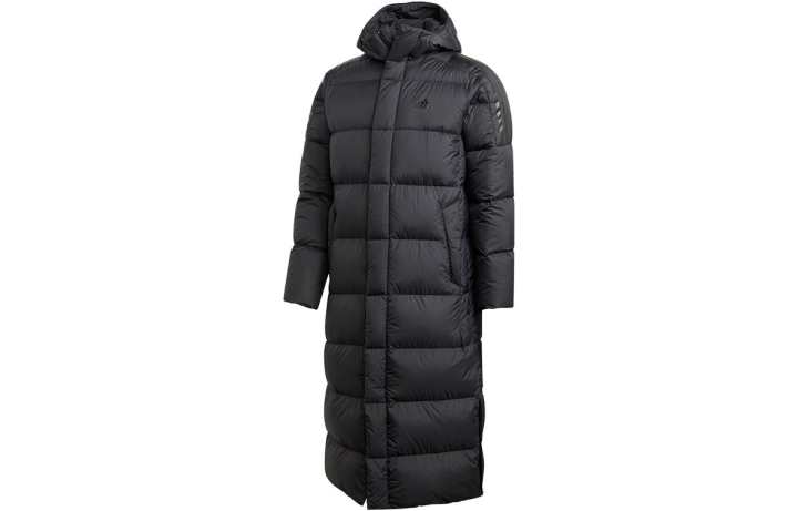 Adidas Adidas Down Jackets Men's Black Hooded Moderate Parka Down Jacket
