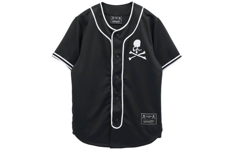 Mitchell Ness X Mastermind JAPAN Baseball Jerseys Unisex Black Moderate Straight Fit