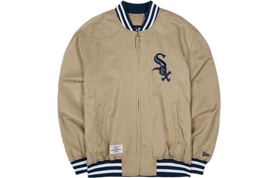 New Era Baseball Jacket Unisex Khaki
