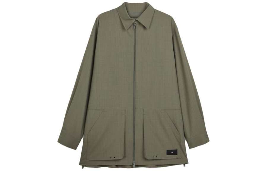 Y-3 Y 3 Jackets Unisex Green Pointed Collar Moderate Other