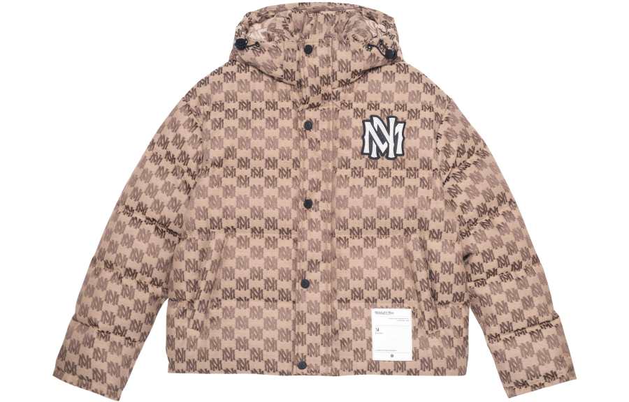 Mitchell Ness Mitchell Ness Down Jackets Men's Brown Hooded Thickened Other