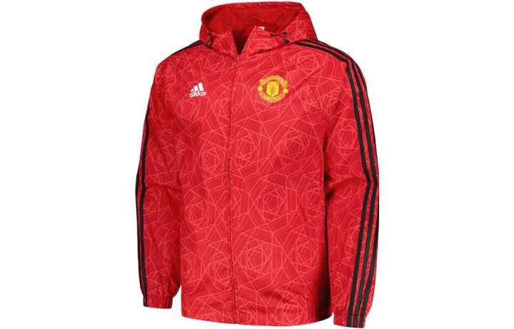 Adidas Adidas Jackets Men's University Red Hooded Moderate Instructor