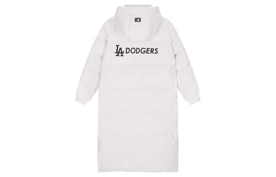 MLB Los Angeles Dodgers Down Jackets Unisex Ecru Hooded Moderate Other