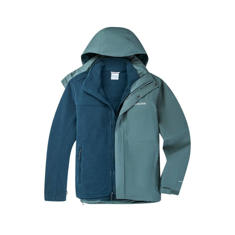 Columbia City Outdoor Collection Windbreaker Jackets Men's Cyan Hooded Moderate