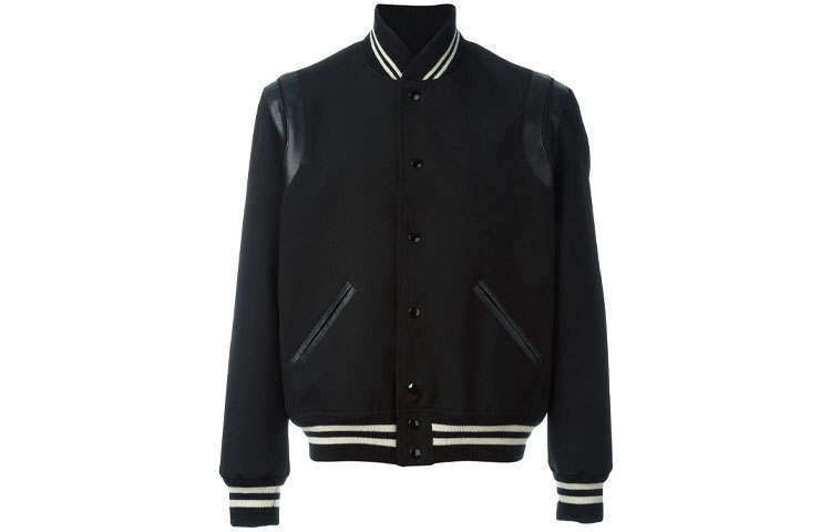 SAINT LAURENT SAINT LAURENT Baseball Jacket Men's Black