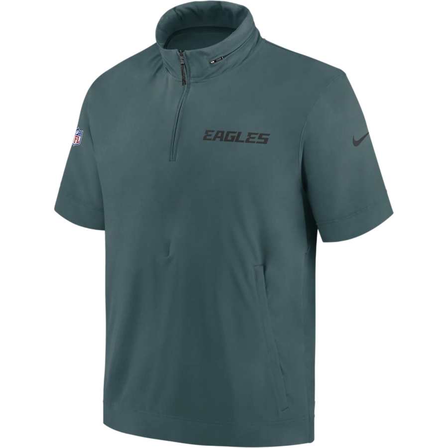 Nike Nike Philadelphia Eagles Sideline Coach Men's Nike Nfl 1/2 Zip Short Sleeve Hooded Jacket