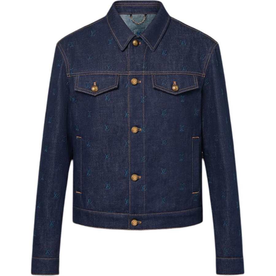 LOUIS VUITTON LOUIS VUITTON Lv Blason Embroidered Denim Blouson