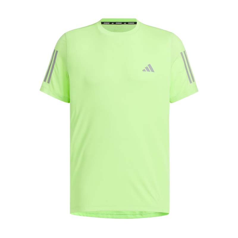 Adidas Adidas Own The Run T Shirt Men's Pulse Sour Orange Green/Dark Silver Gray