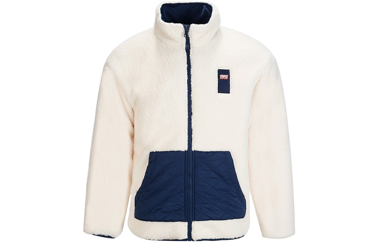 Anta Sports Life Collection Winter Sherpa Thermal Fleece Lined Stand Collar Sports Jacket Velvet feel Coat Men's