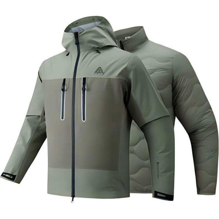 Anta Waterproof And Windproof To Keep Warm Windbreaker Jacket Men's Forest Green/Bronze