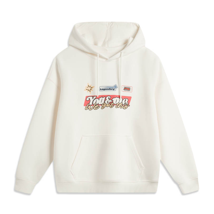Li-Ning Li Ning x YINGXIONGLIANMENGYOUMI,LIANMINGKUAN Sports Life Collection Sweatshirt Unisex Champagne White