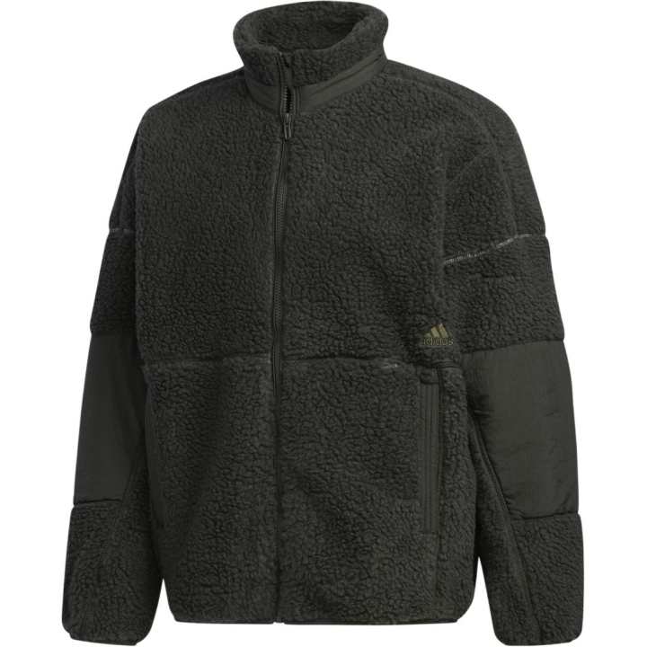 Adidas Adidas Velvet Jackets Men's Green Stand Collar Moderate