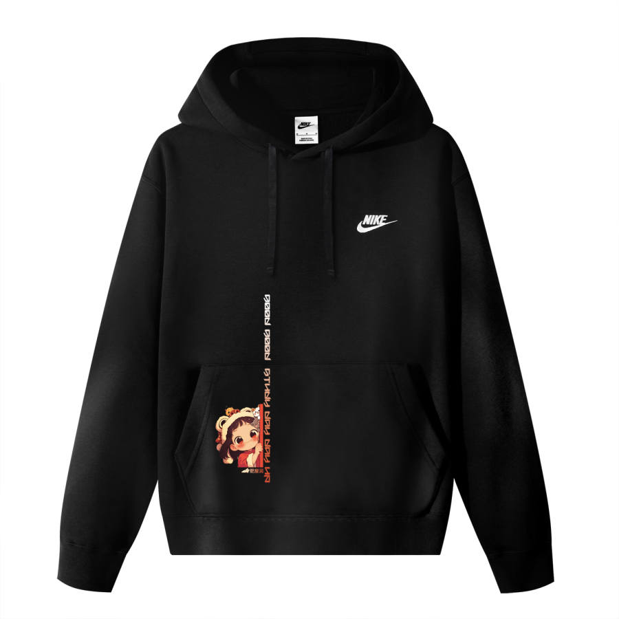 Nike Nike Sportswear ClubCNY Fleece Lined Chinese Style Cat Fatty House Thermal Pullover Hooded Sportswear Sweatshirt Unisex