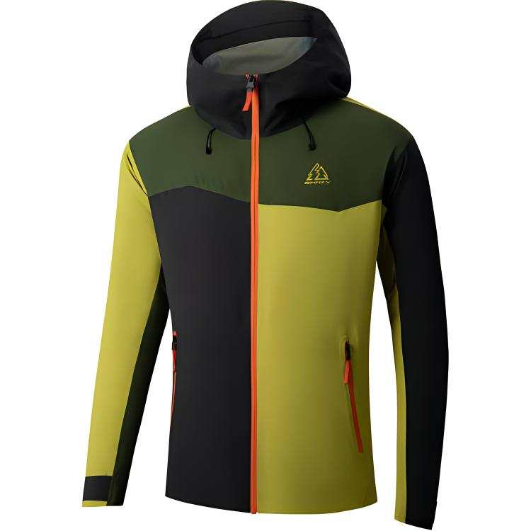 361° Windbreaker Jackets Unisex Fresh Ginger/Tranquil Gray Hooded Moderate