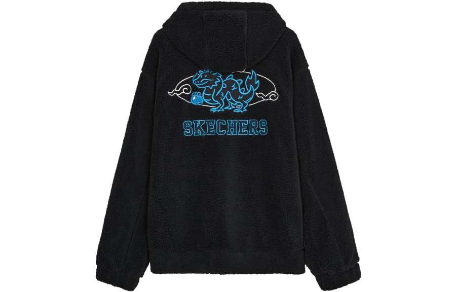 Skechers New Year Velvet feel Coat Unisex Carbon Black